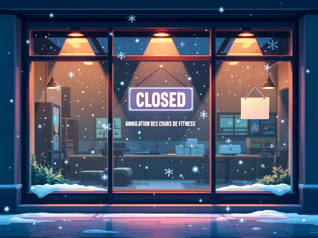 ANNULATION DES COURS DE FITNESS – MERCREDI 7 JANVIER 2026