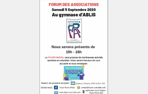 Forum 5/09/2020 : Informations et documents d'inscription