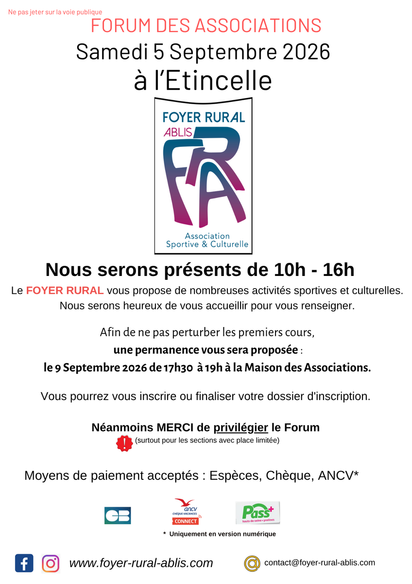 Forum des associations 2026-2027