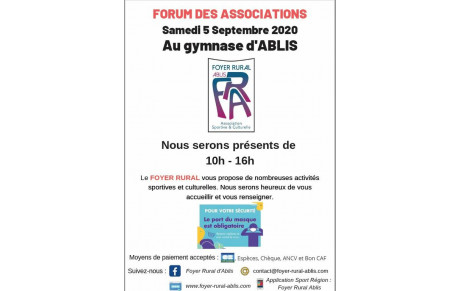 Forum 5/09/2020 : Informations et documents d'inscription