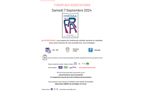 Forum des Associations 2024 - 7 Septembre 2024
